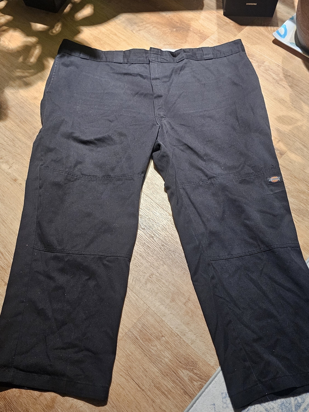 Dickies Loose Fit Double-Knee Work Pants in black 50x30 mens